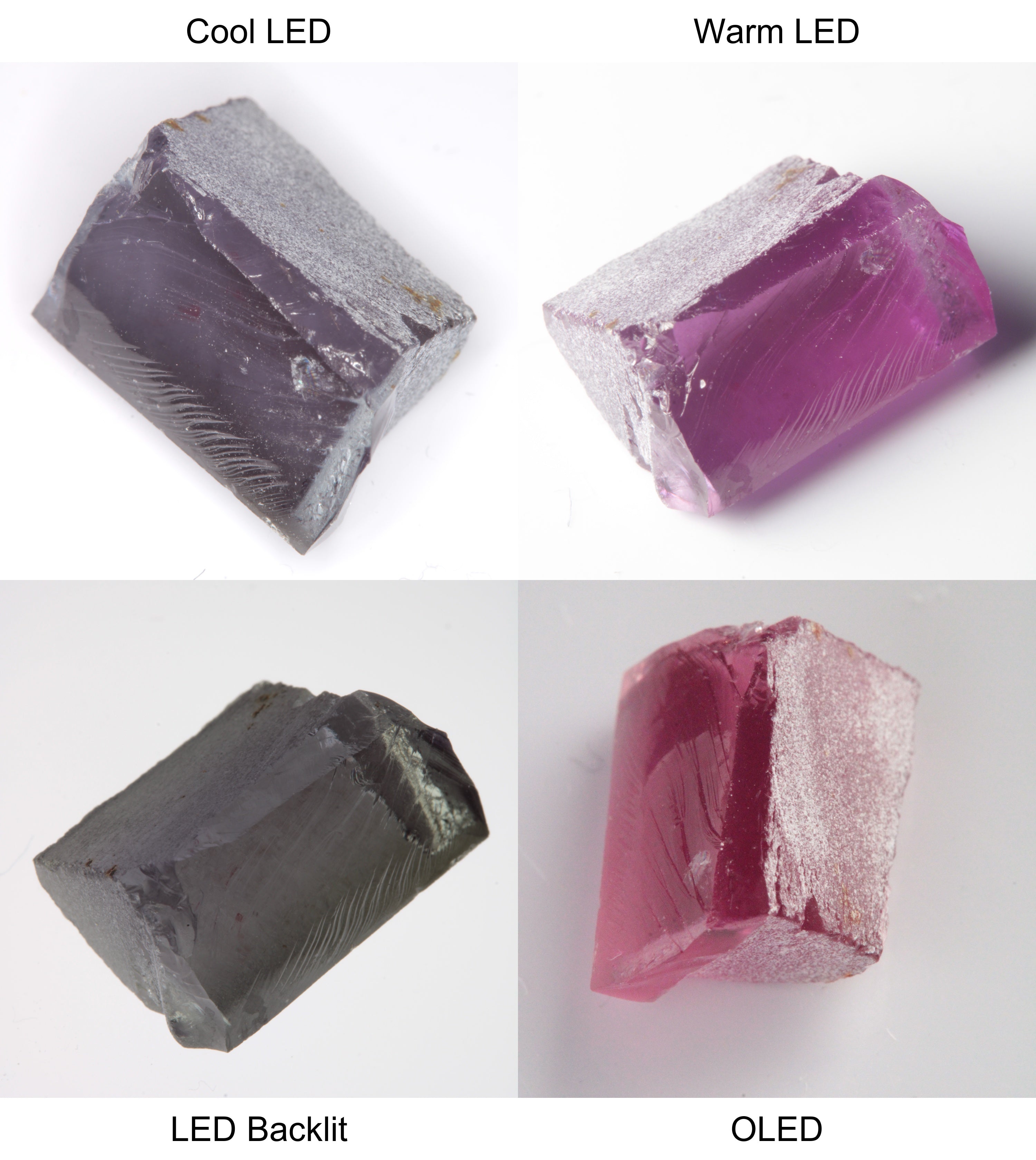 Purple/Pink Color Change Edge Quarter Shaped Sapphire Rough