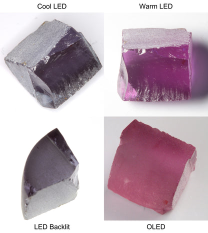 Purple/Pink Color Change Edge Quarter Shaped Sapphire Rough