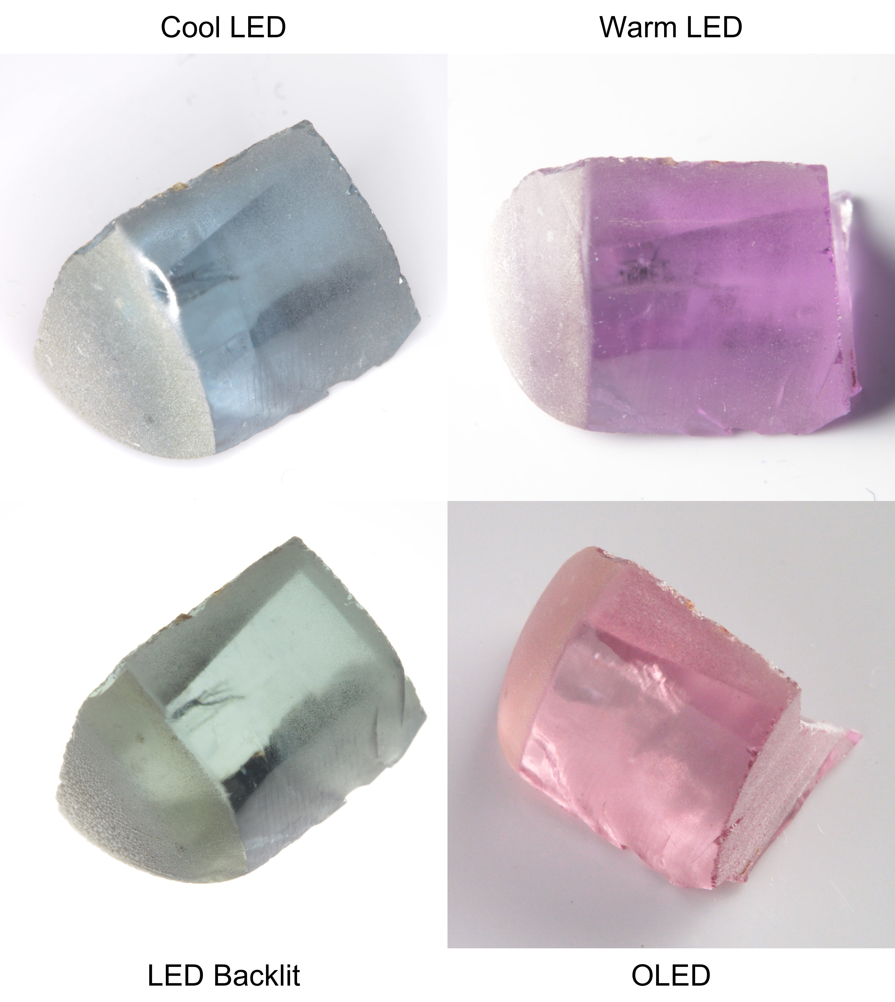 Purple/Pink Color Change Tail Quarter Shaped Sapphire Rough