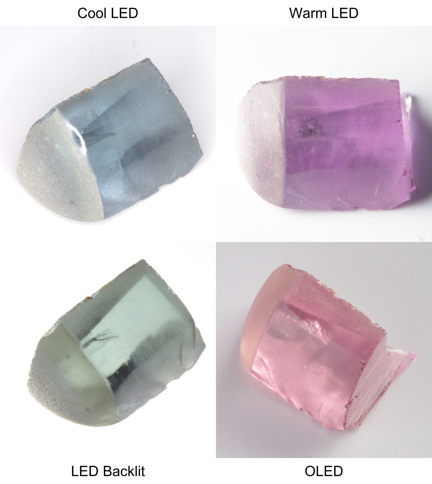 Purple/Pink Color Change Tail Quarter Shaped Sapphire Rough