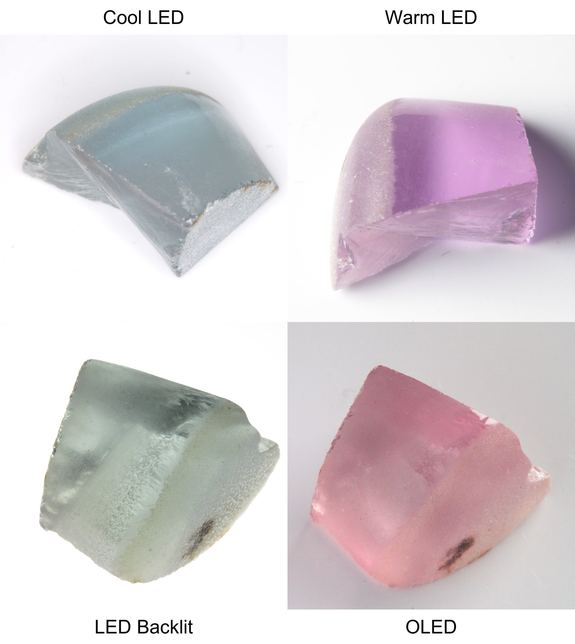 Purple/Pink Color Change Tail Quarter Shaped Sapphire Rough