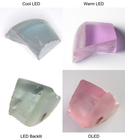 Purple/Pink Color Change Tail Quarter Shaped Sapphire Rough