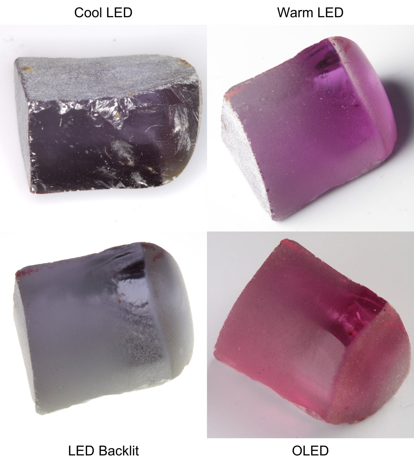 Purple/Pink Color Change Tail Quarter Shaped Sapphire Rough
