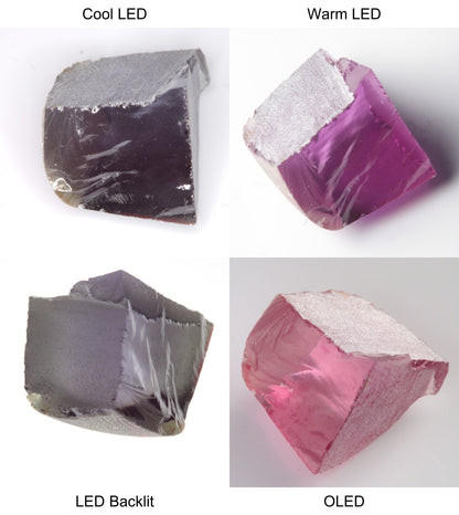 Purple/Pink Color Change Tail Quarter Shaped Sapphire Rough