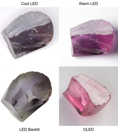 Purple/Pink Color Change Tail Quarter Shaped Sapphire Rough