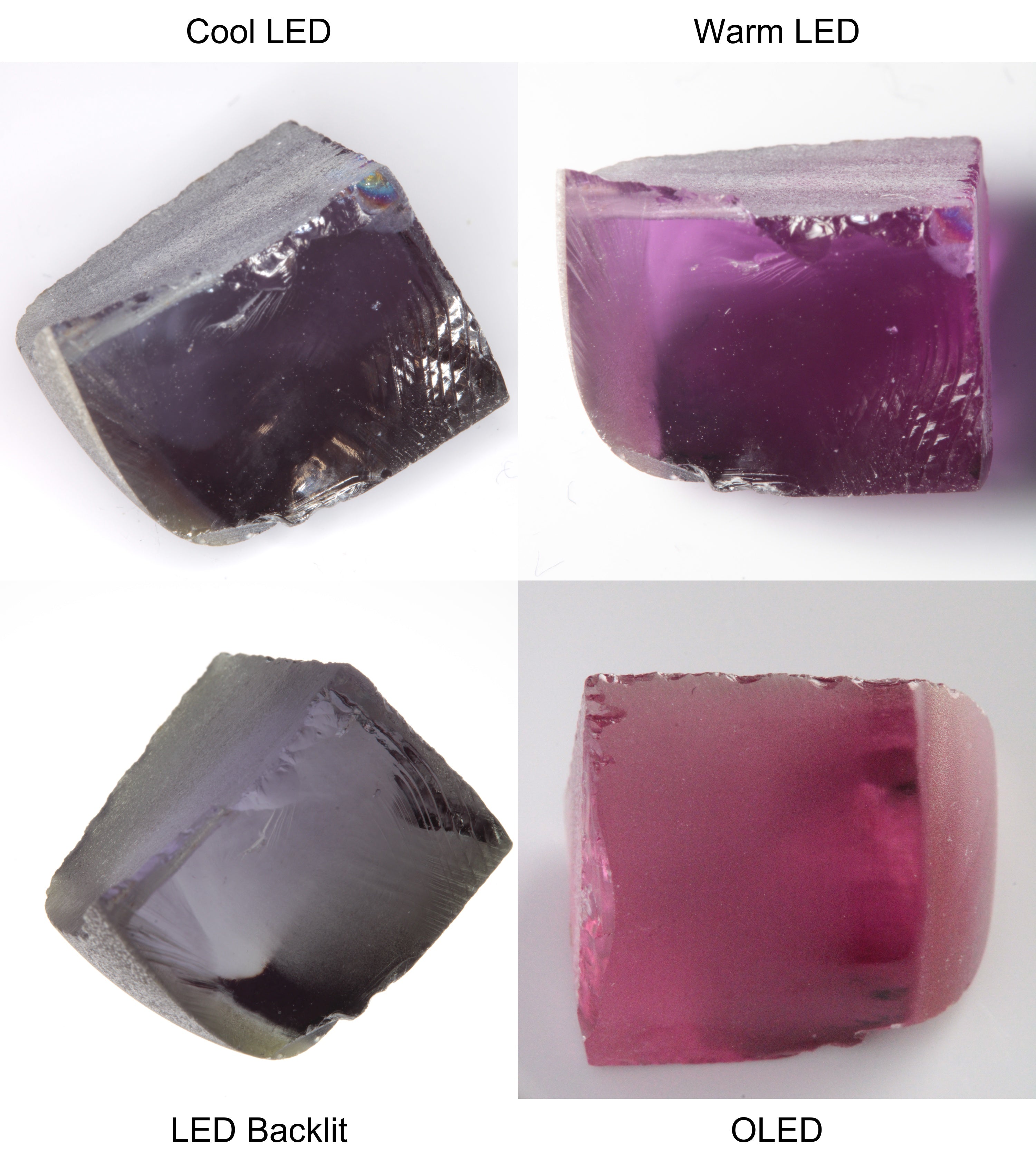 Purple/Pink Color Change Tail Quarter Shaped Sapphire Rough