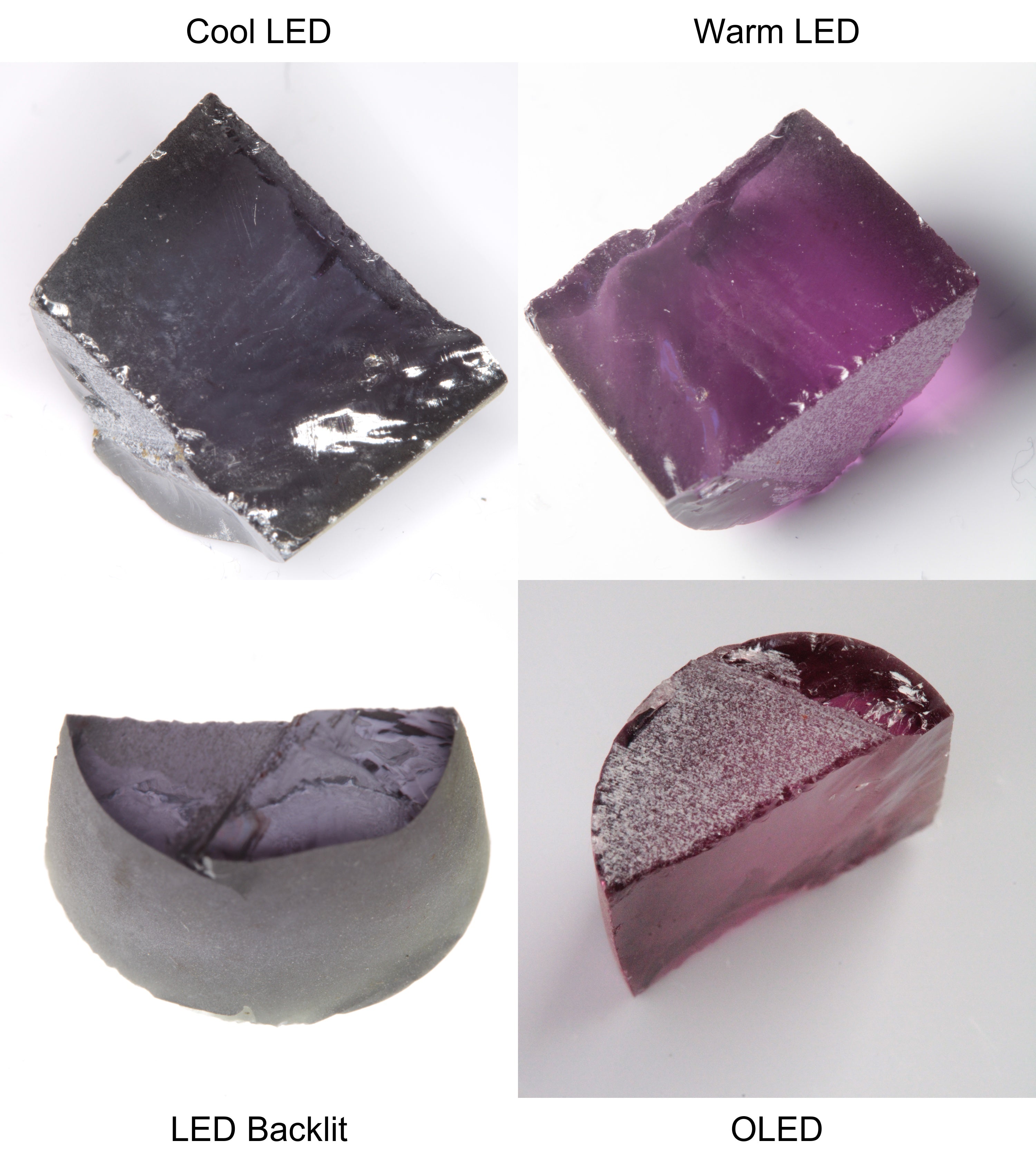 Purple/Pink Color Change Semicircle Shaped Sapphire Rough