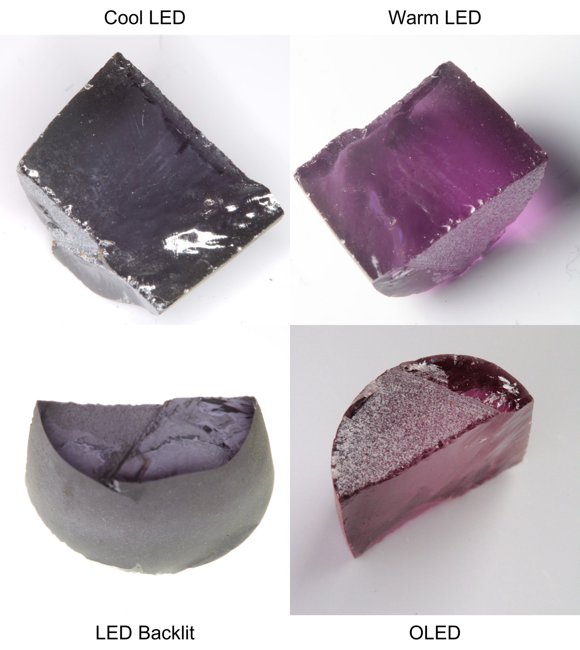 Purple/Pink Color Change Semicircle Shaped Sapphire Rough