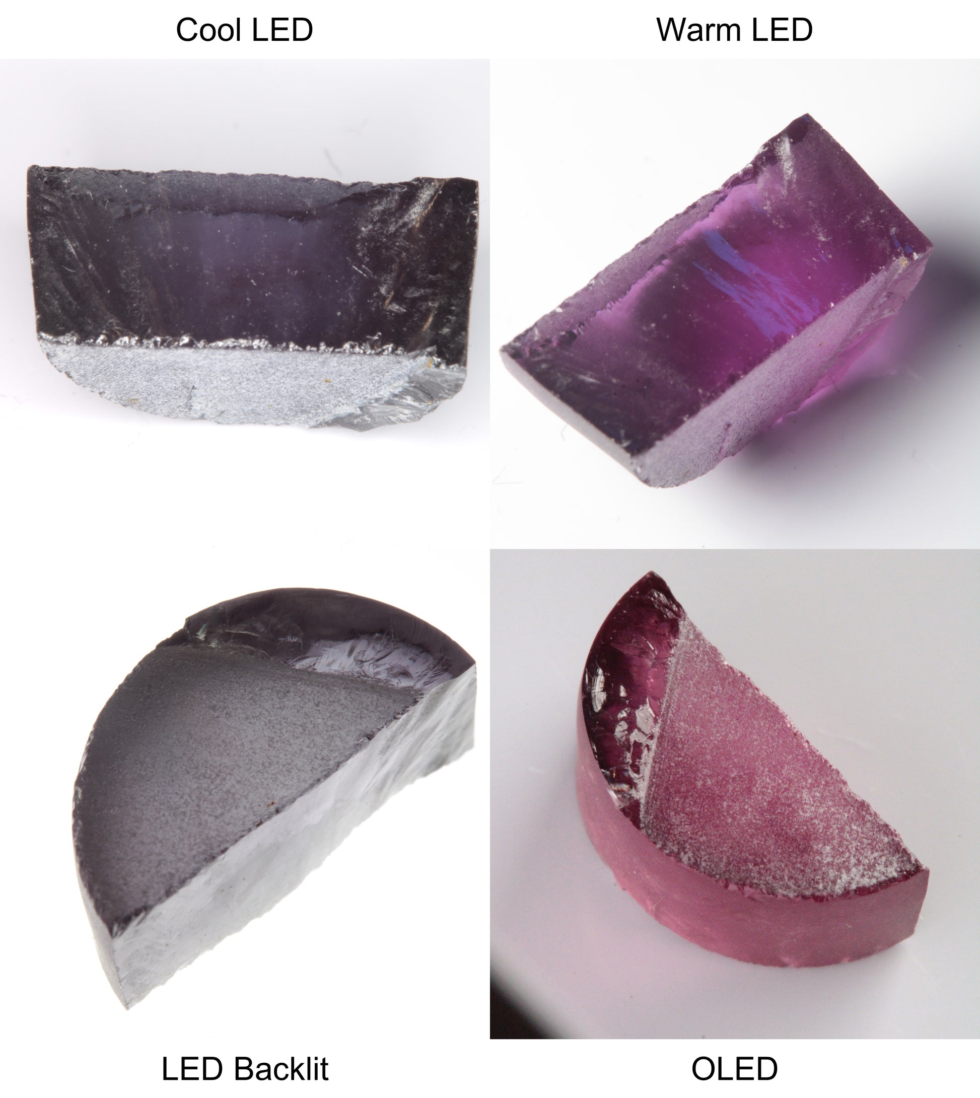Purple/Pink Color Change Semicircle Shaped Sapphire Rough