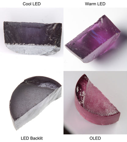 Purple/Pink Color Change Semicircle Shaped Sapphire Rough