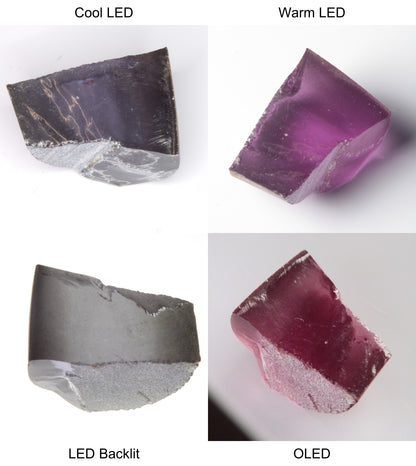 Purple/Pink Color Change Semicircle Shaped Sapphire Rough