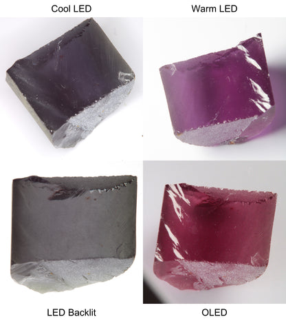 Purple/Pink Color Change Semicircle Shaped Sapphire Rough