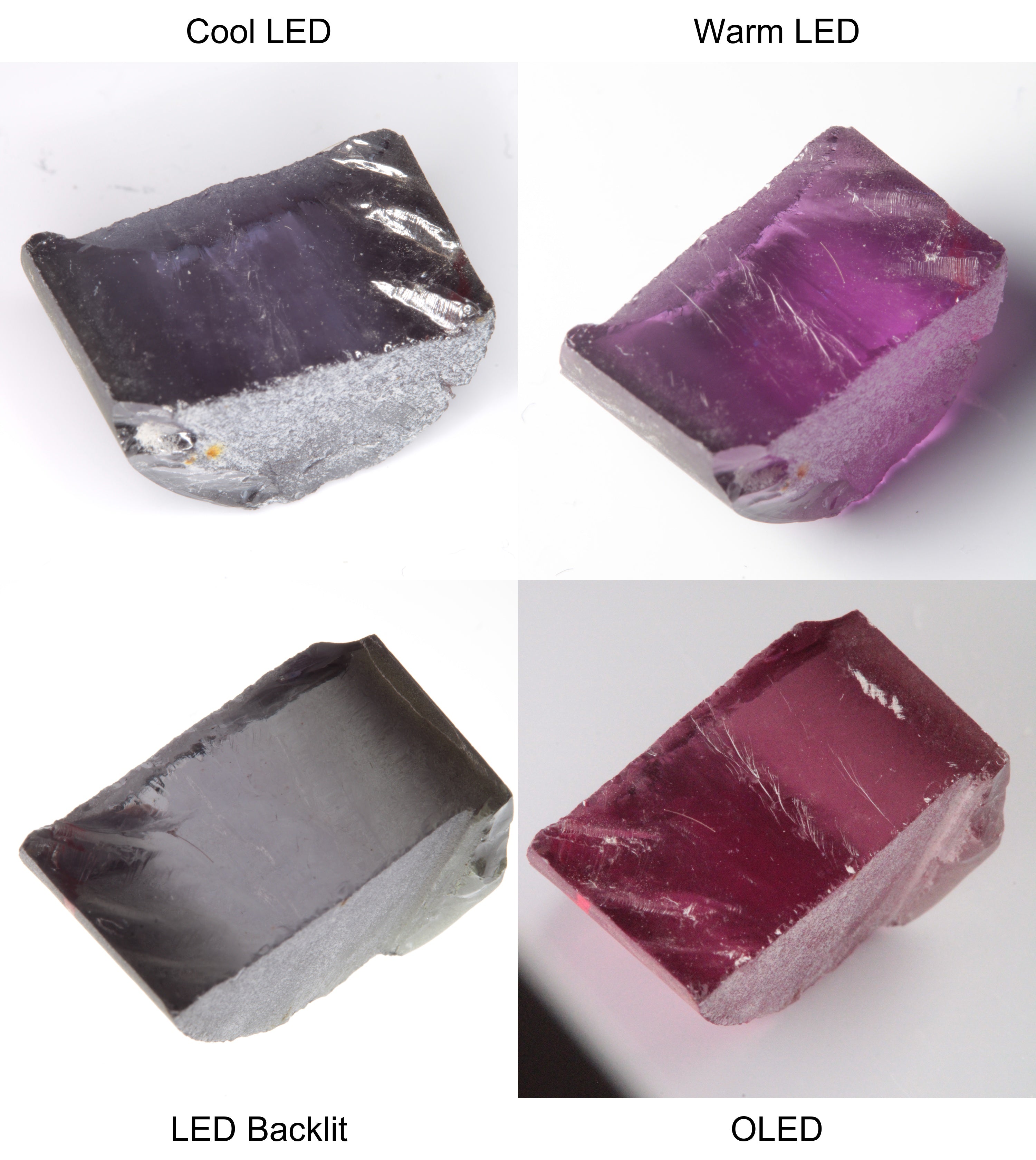 Purple/Pink Color Change Semicircle Shaped Sapphire Rough