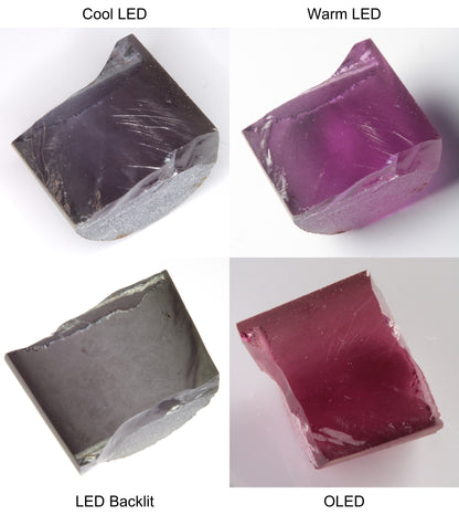 Purple/Pink Color Change Semicircle Shaped Sapphire Rough