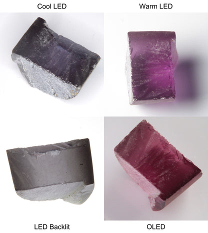 Purple/Pink Color Change Semicircle Shaped Sapphire Rough