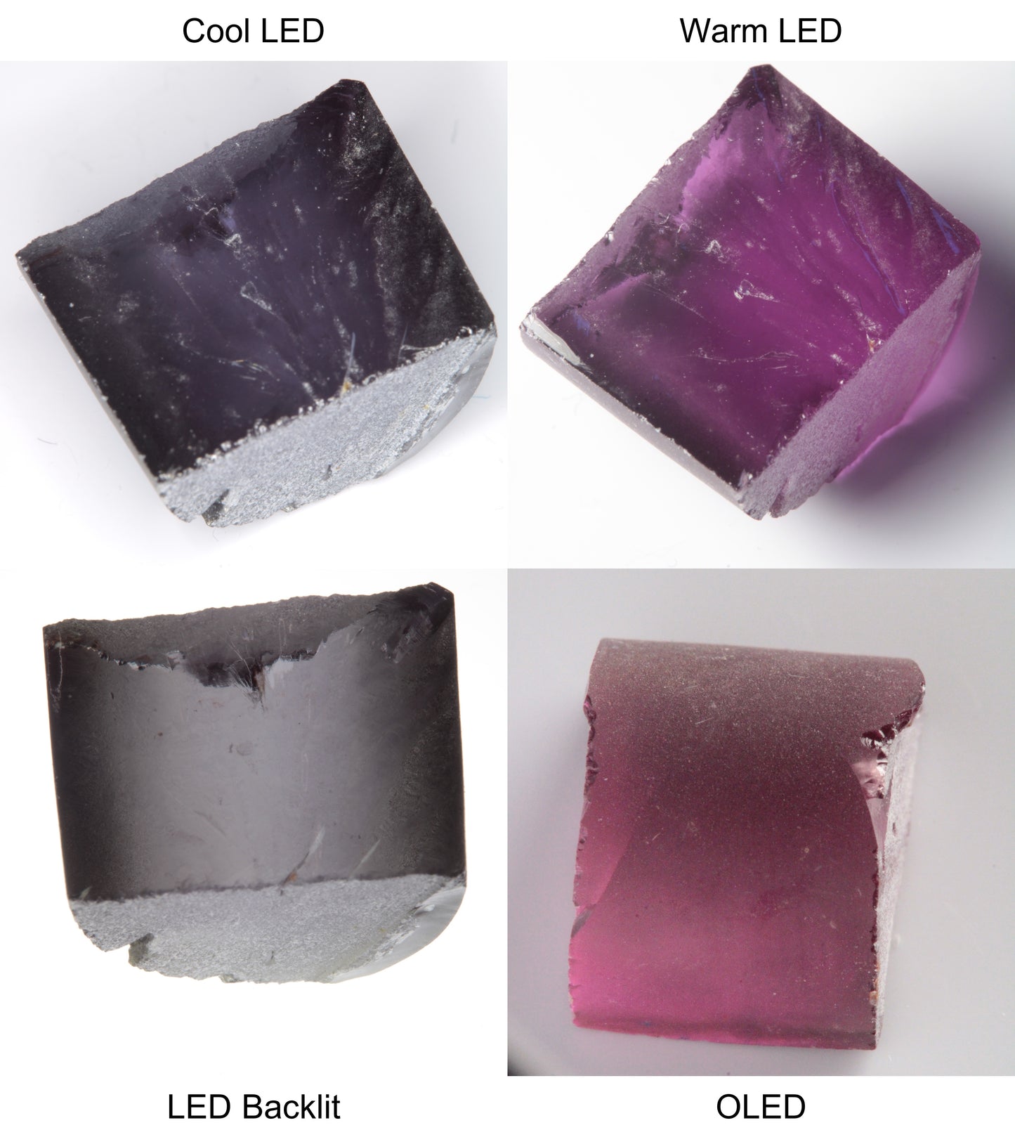 Purple/Pink Color Change Semicircle Shaped Sapphire Rough