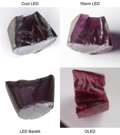 Purple/Pink Color Change ¾ Cone Shaped Sapphire Rough