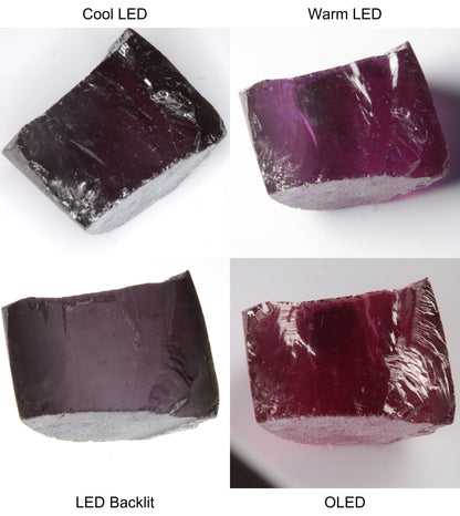 Purple/Pink Color Change Semicircle Shaped Sapphire Rough