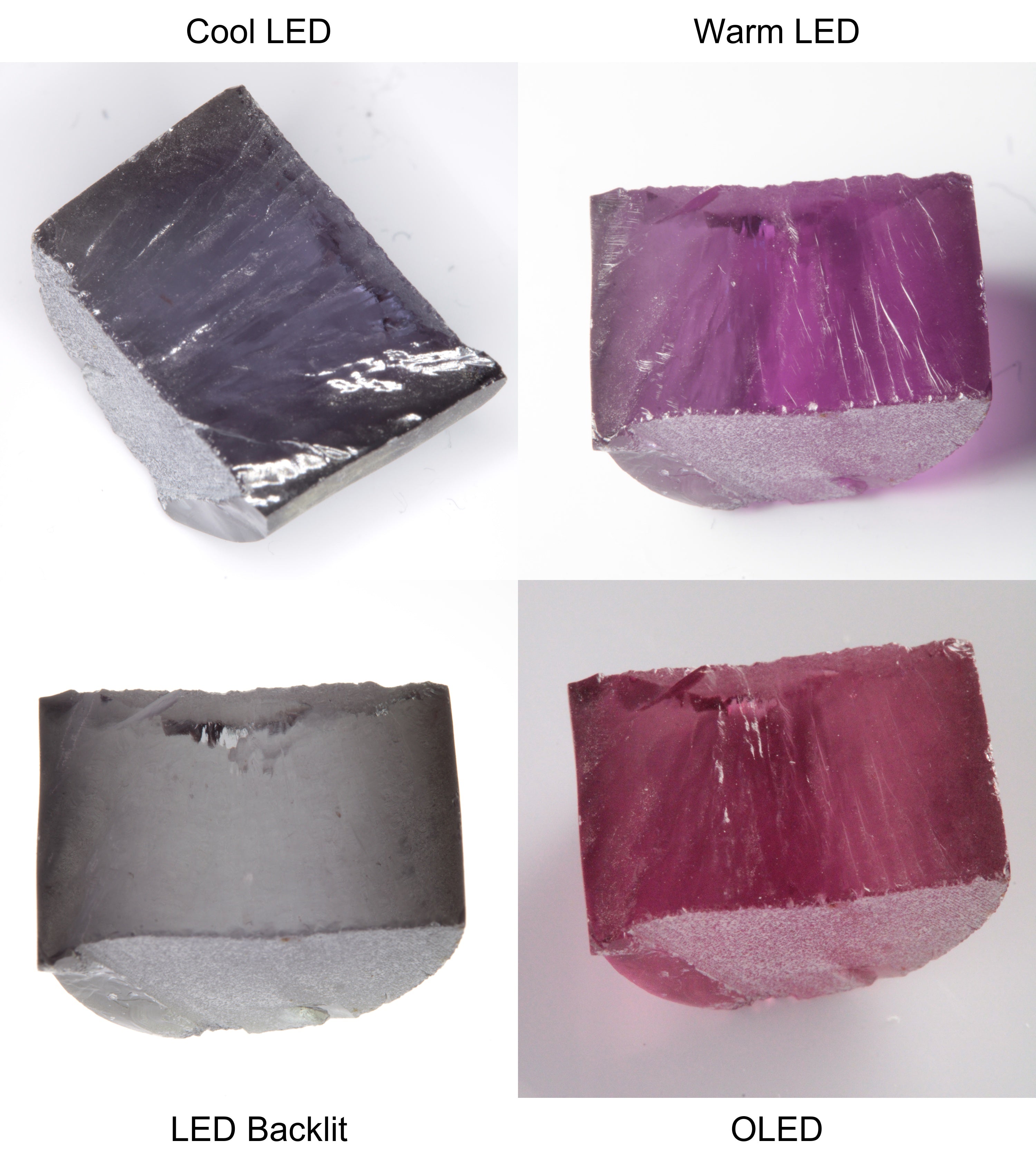 Purple/Pink Color Change Semicircle Shaped Sapphire Rough