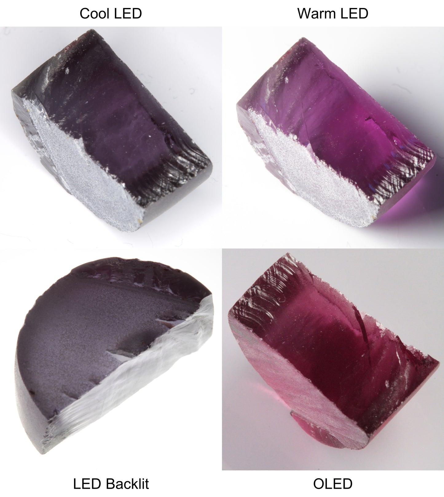 Purple/Pink Color Change Semicircle Shaped Sapphire Rough