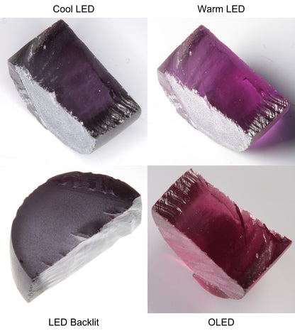 Purple/Pink Color Change Semicircle Shaped Sapphire Rough