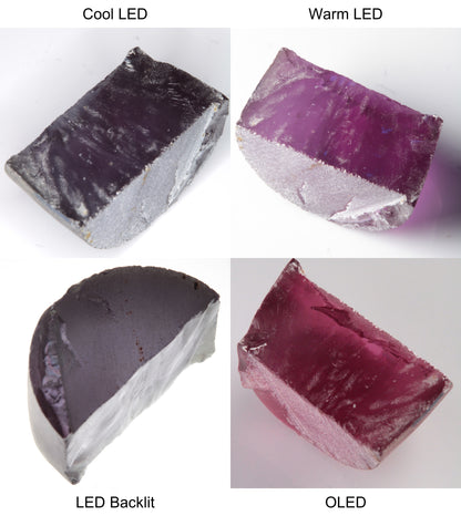 Purple/Pink Color Change Semicircle Shaped Sapphire Rough