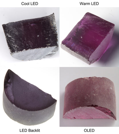 Purple/Pink Color Change Semicircle Shaped Sapphire Rough