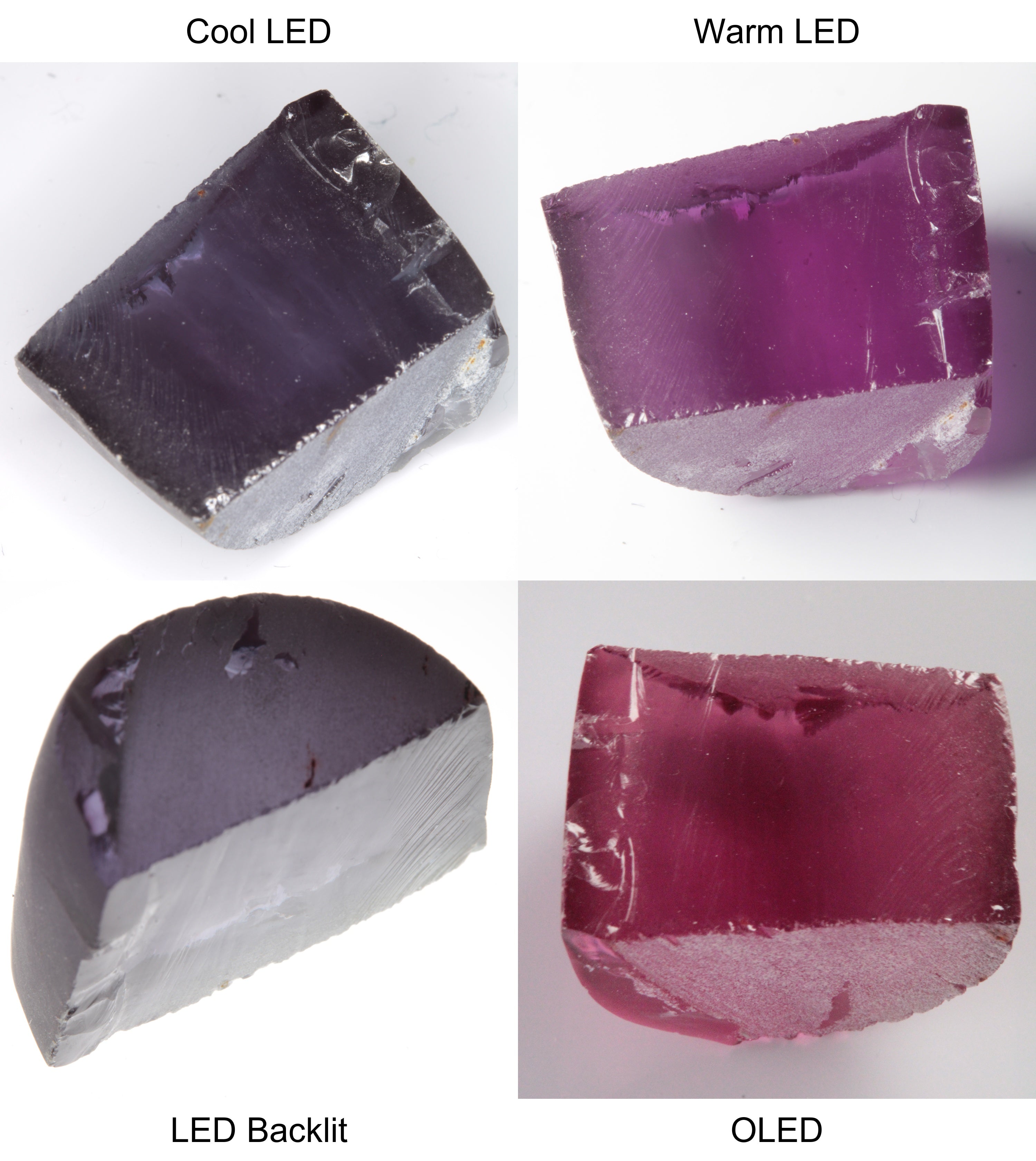 Purple/Pink Color Change Semicircle Shaped Sapphire Rough