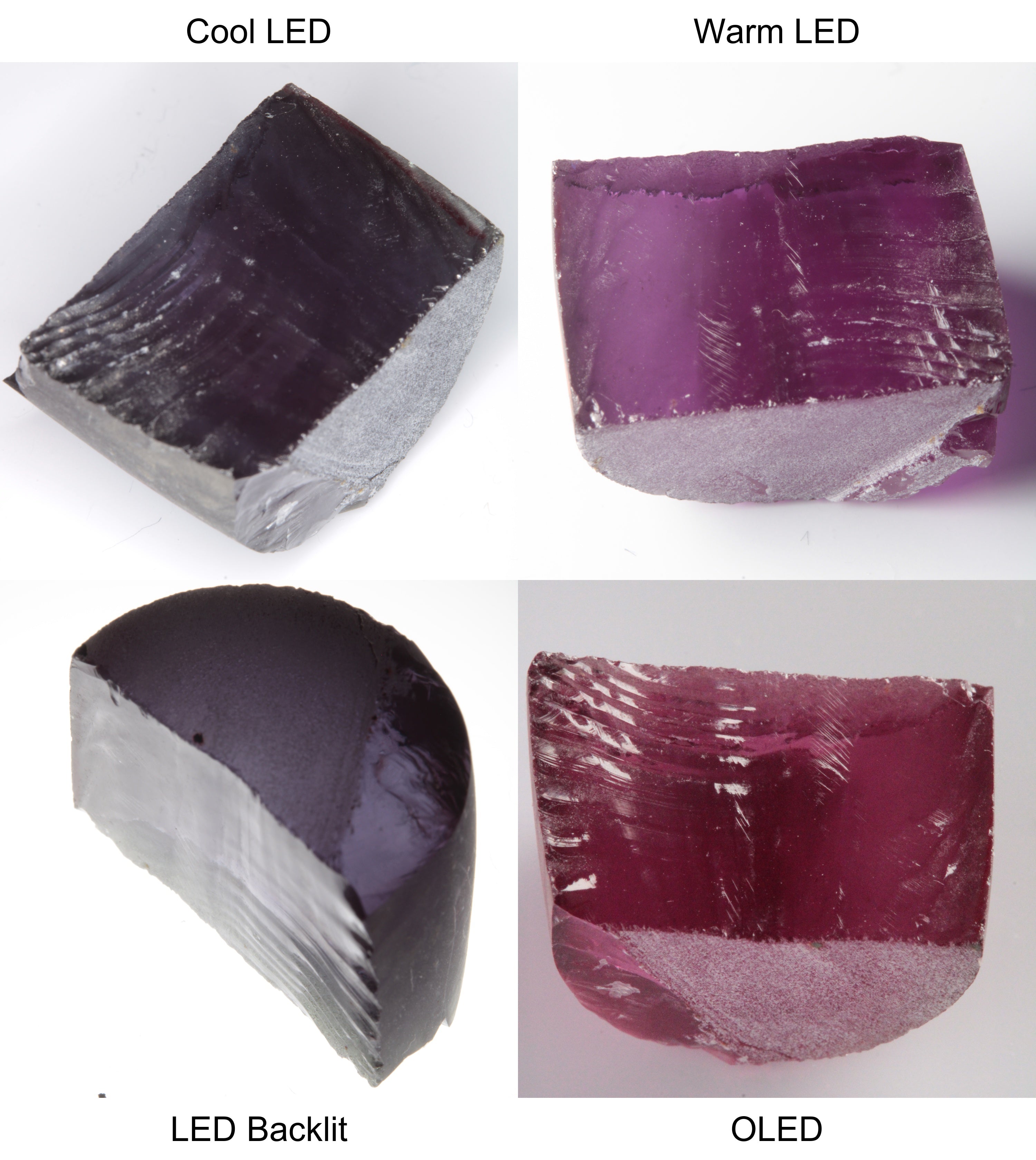 Purple/Pink Color Change Semicircle Shaped Sapphire Rough