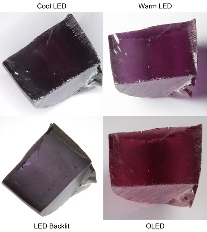 Purple/Pink Color Change Semicircle Shaped Sapphire Rough