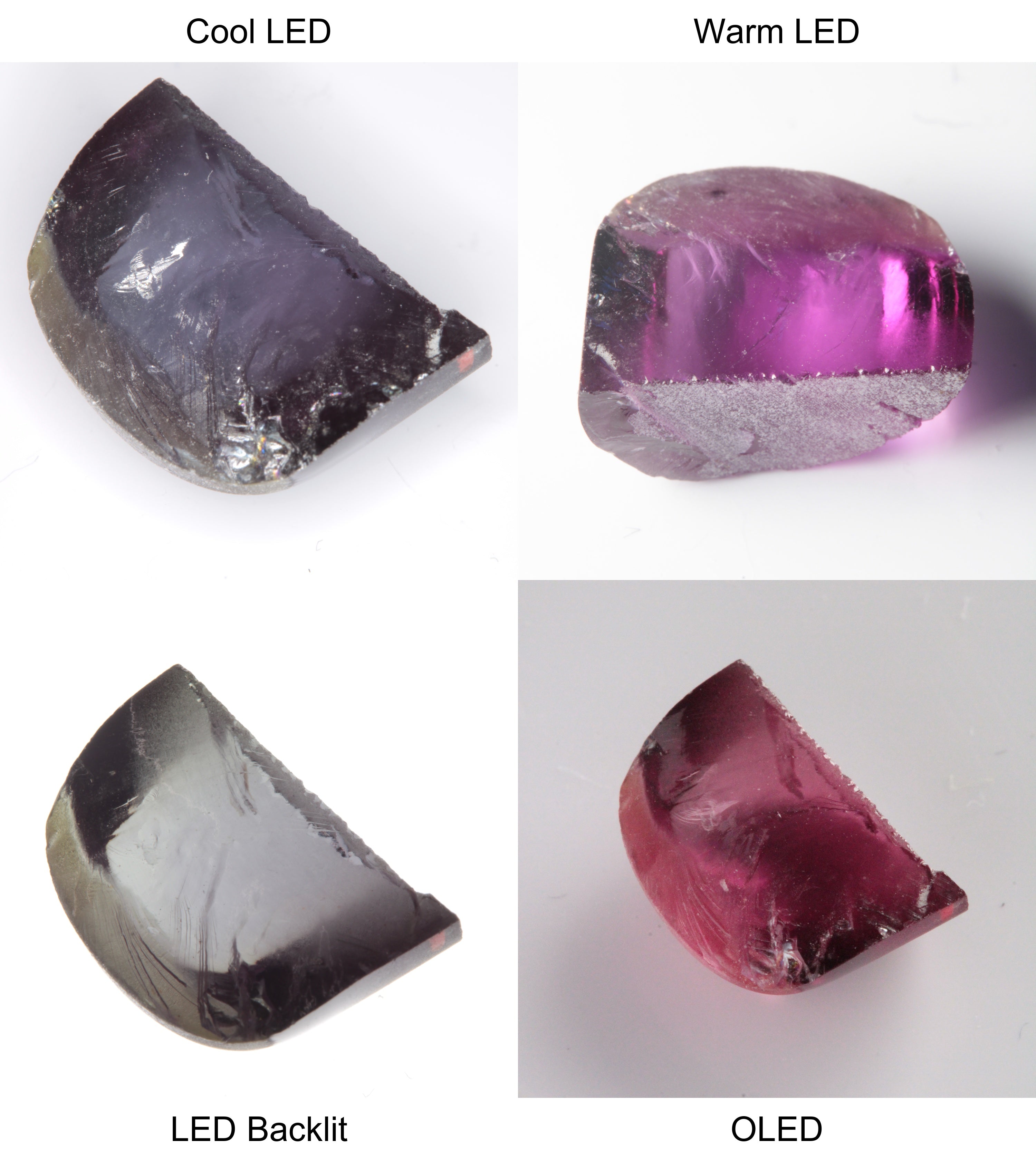Purple/Pink Color Change Semicircle Tail Shaped Sapphire Rough
