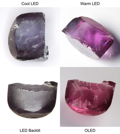 Purple/Pink Color Change Semicircle Tail Shaped Sapphire Rough