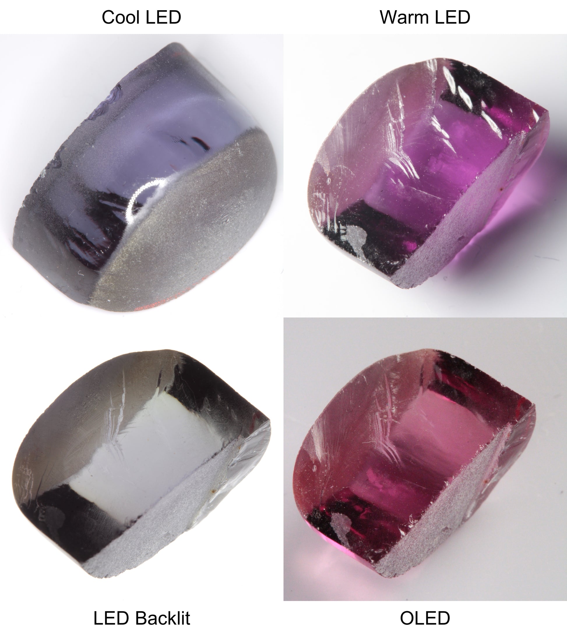 Purple/Pink Color Change Semicircle Tail Shaped Sapphire Rough