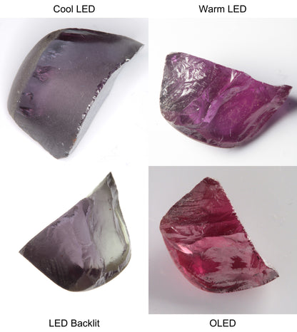 Purple/Pink Color Change Partial Arc Tail Shaped Sapphire Rough