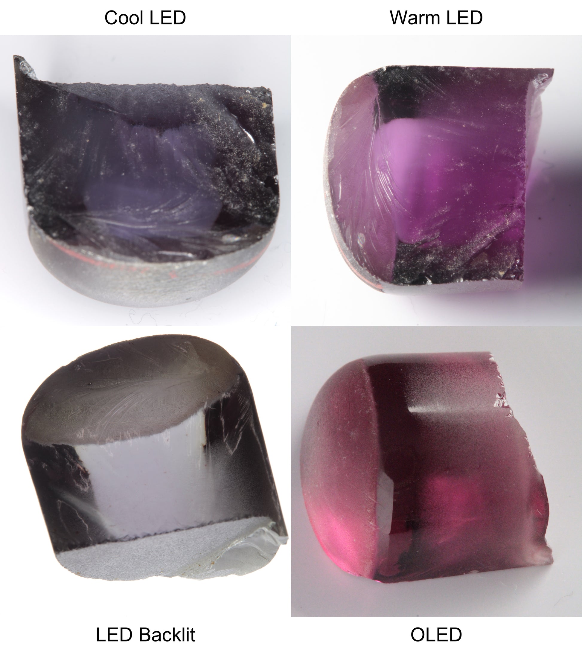 Purple/Pink Color Change Semicircle Tail Shaped Sapphire Rough