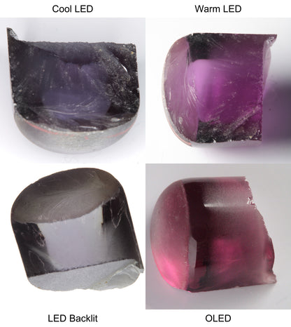 Purple/Pink Color Change Semicircle Tail Shaped Sapphire Rough