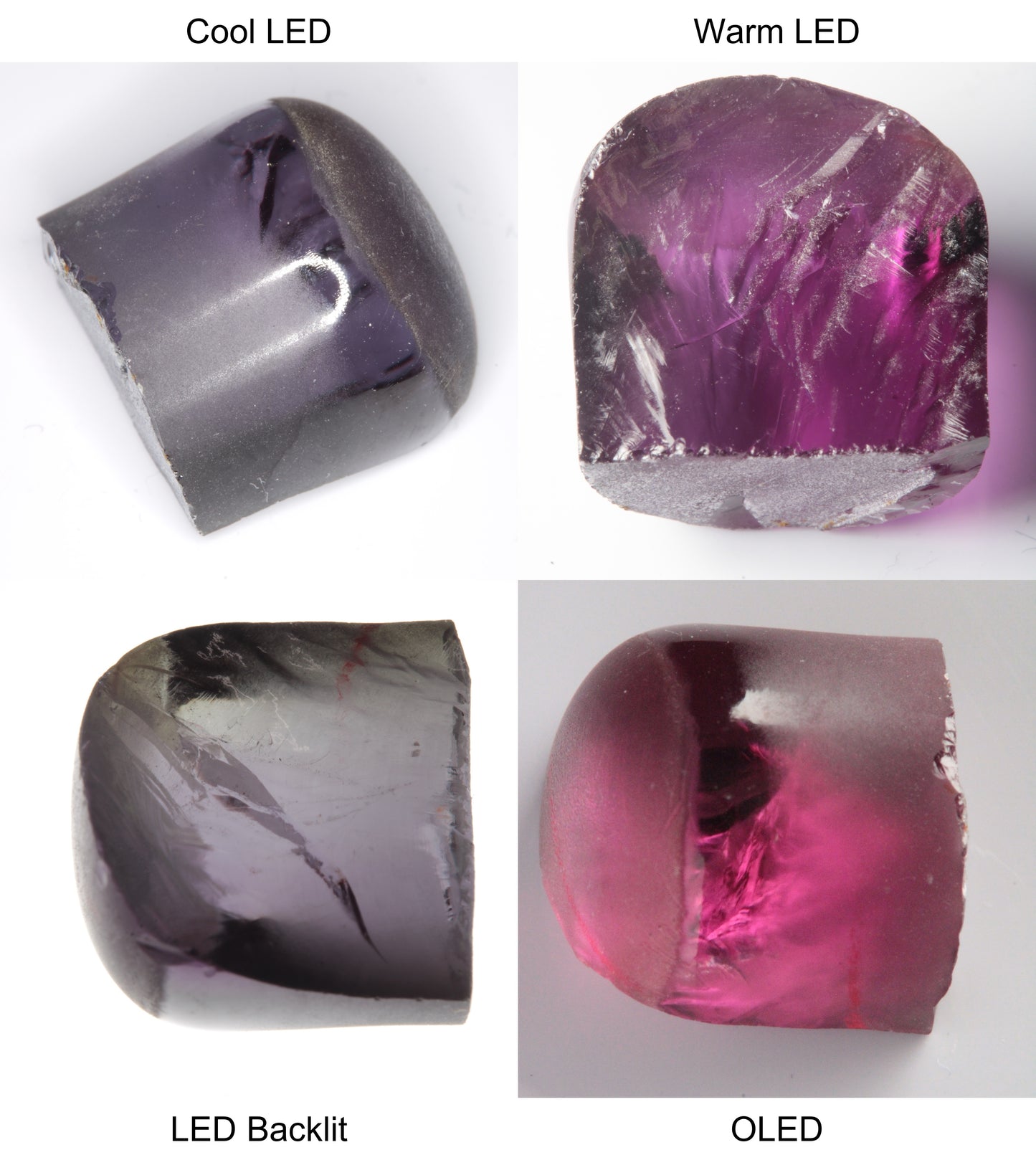 Purple/Pink Color Change Semicircle Tail Shaped Sapphire Rough