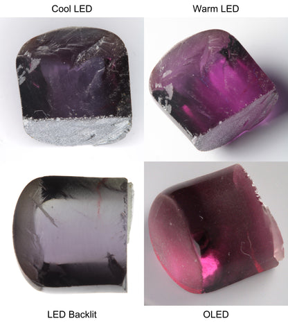 Purple/Pink Color Change Semicircle Tail Shaped Sapphire Rough
