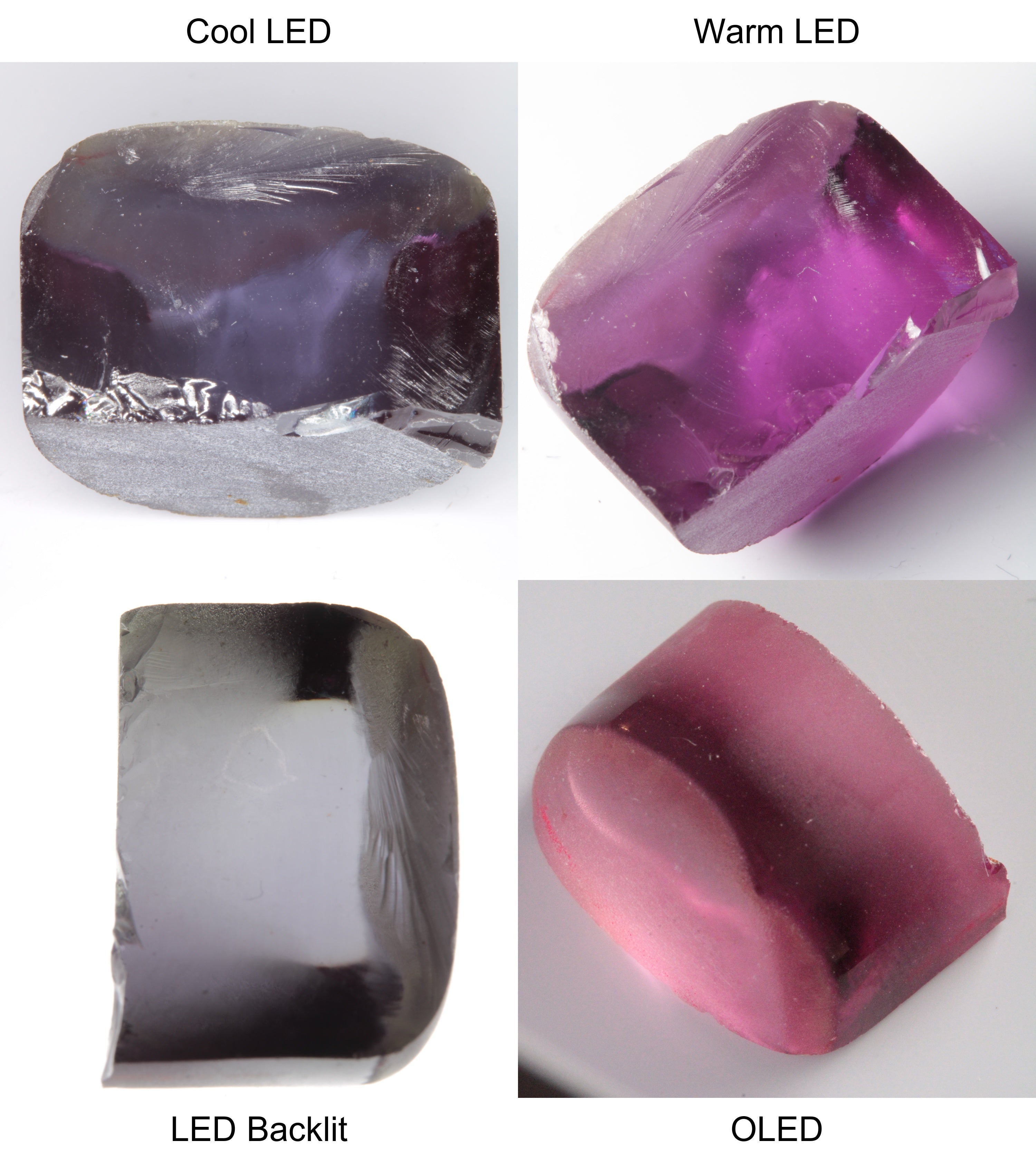 Purple/Pink Color Change Semicircle Tail Shaped Sapphire Rough