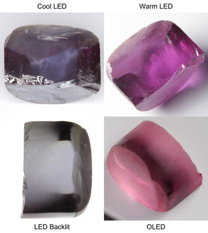 Purple/Pink Color Change Semicircle Tail Shaped Sapphire Rough