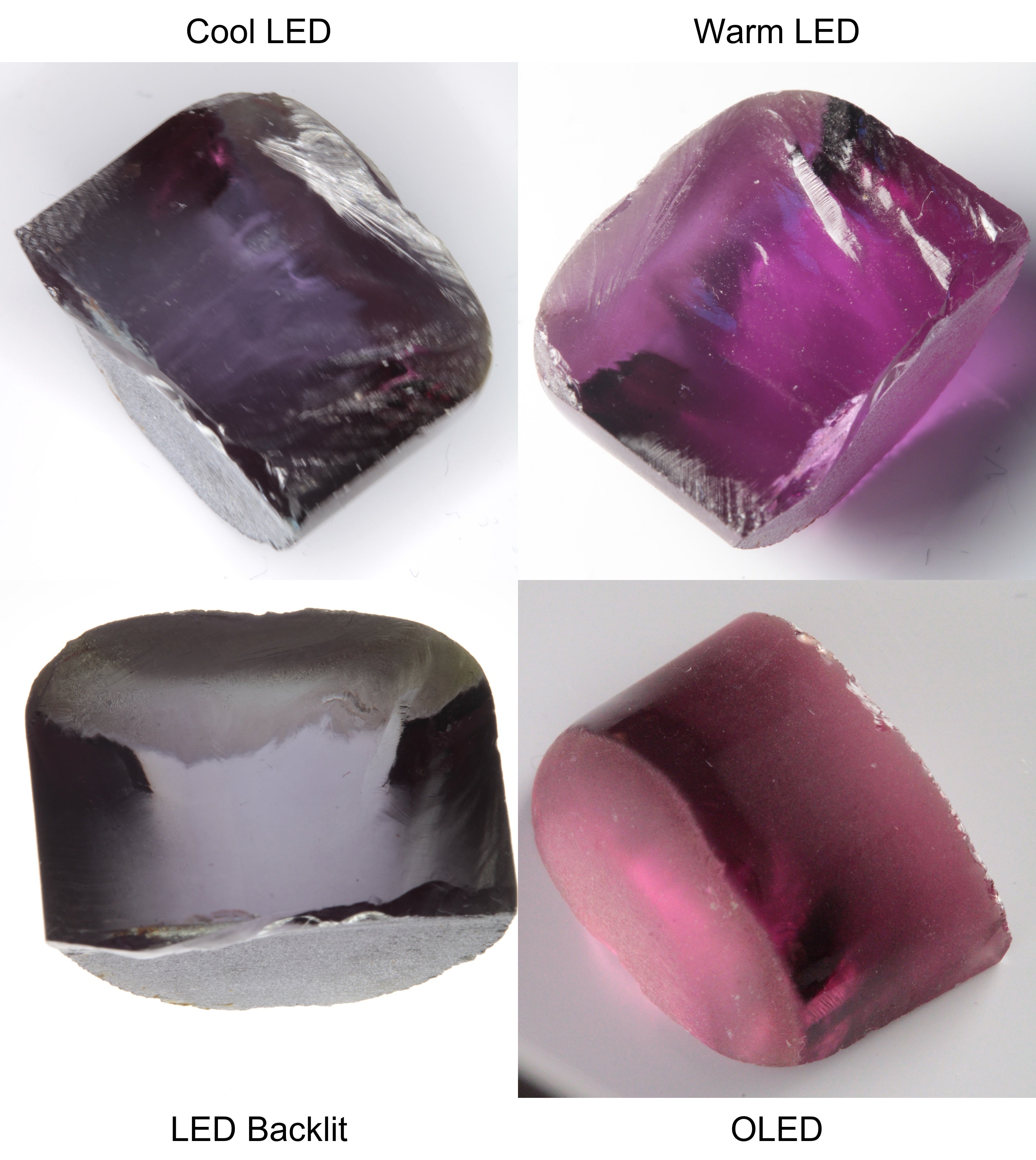 Purple/Pink Color Change Semicircle Tail Shaped Sapphire Rough