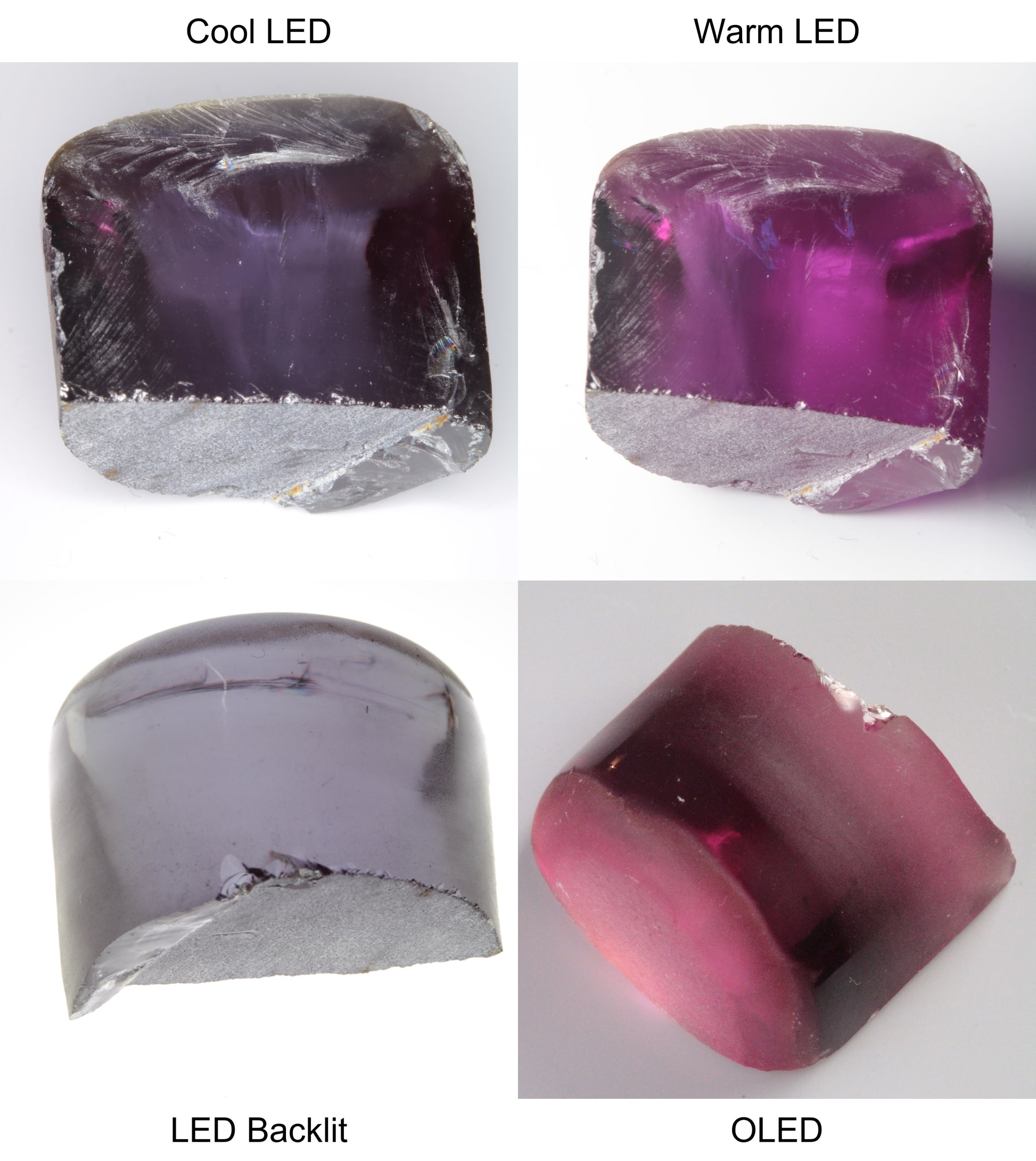 Purple/Pink Color Change Semicircle Tail Shaped Sapphire Rough