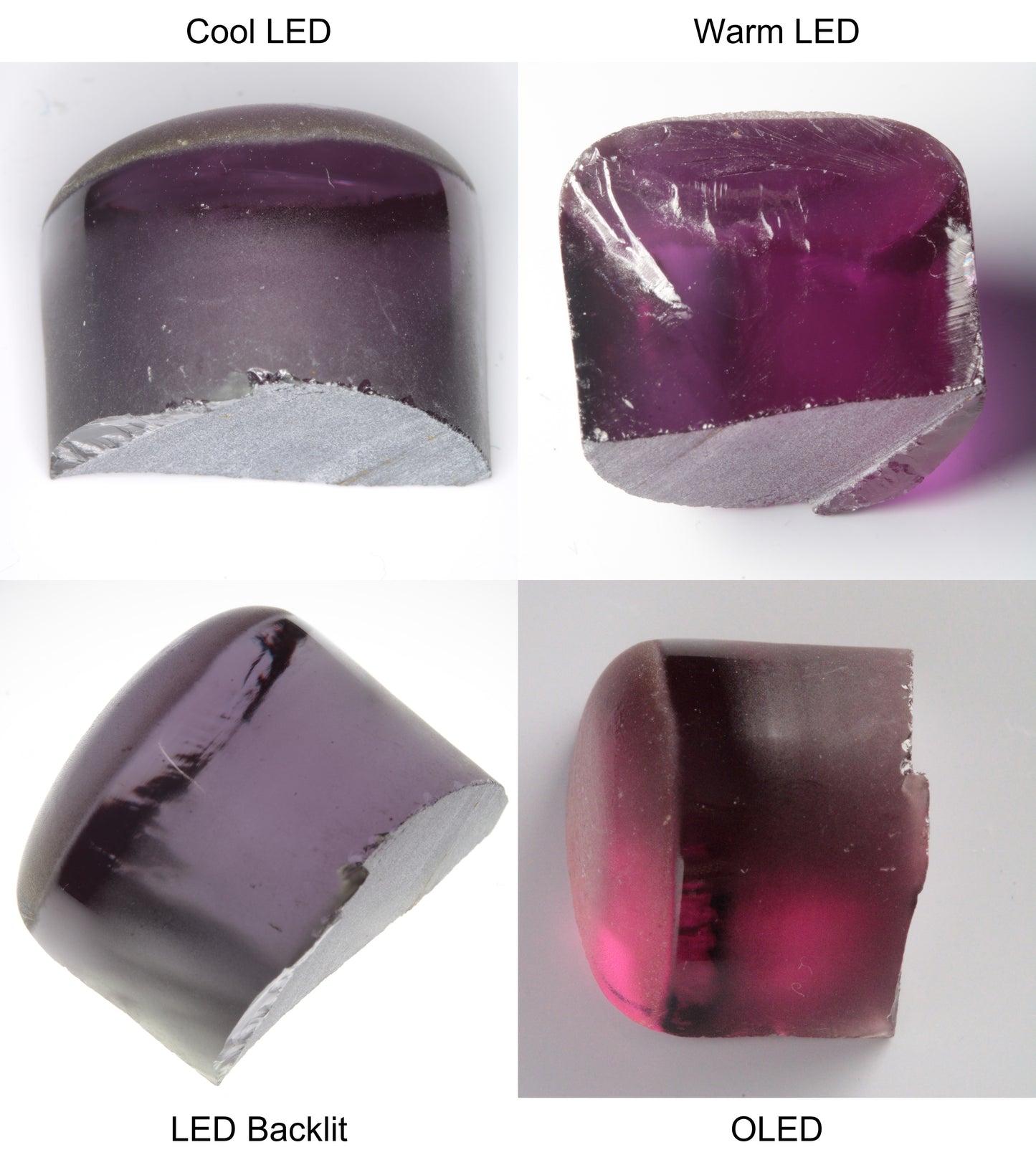 Purple/Pink Color Change Semicircle Tail Shaped Sapphire Rough