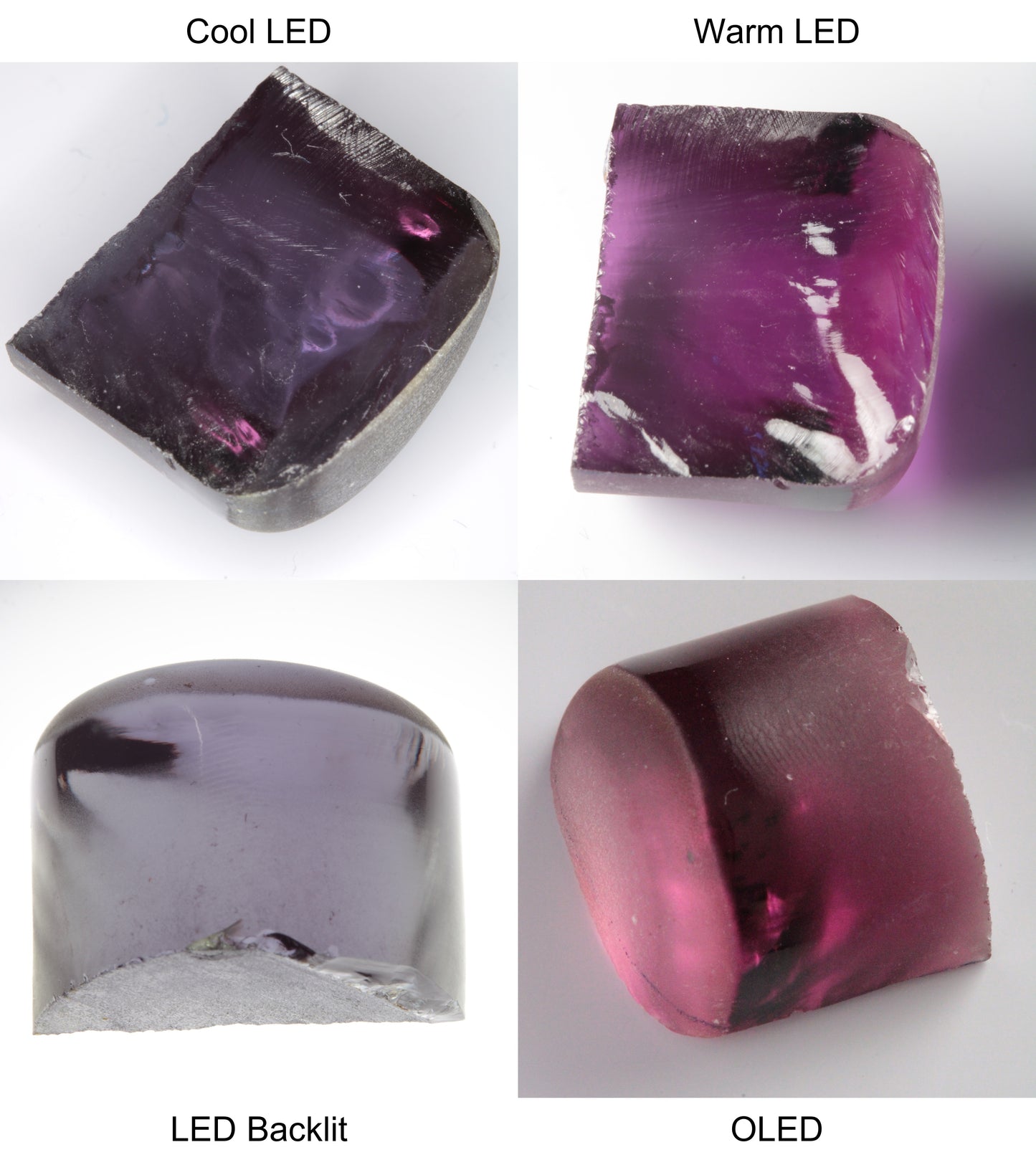 Purple/Pink Color Change Semicircle Tail Shaped Sapphire Rough