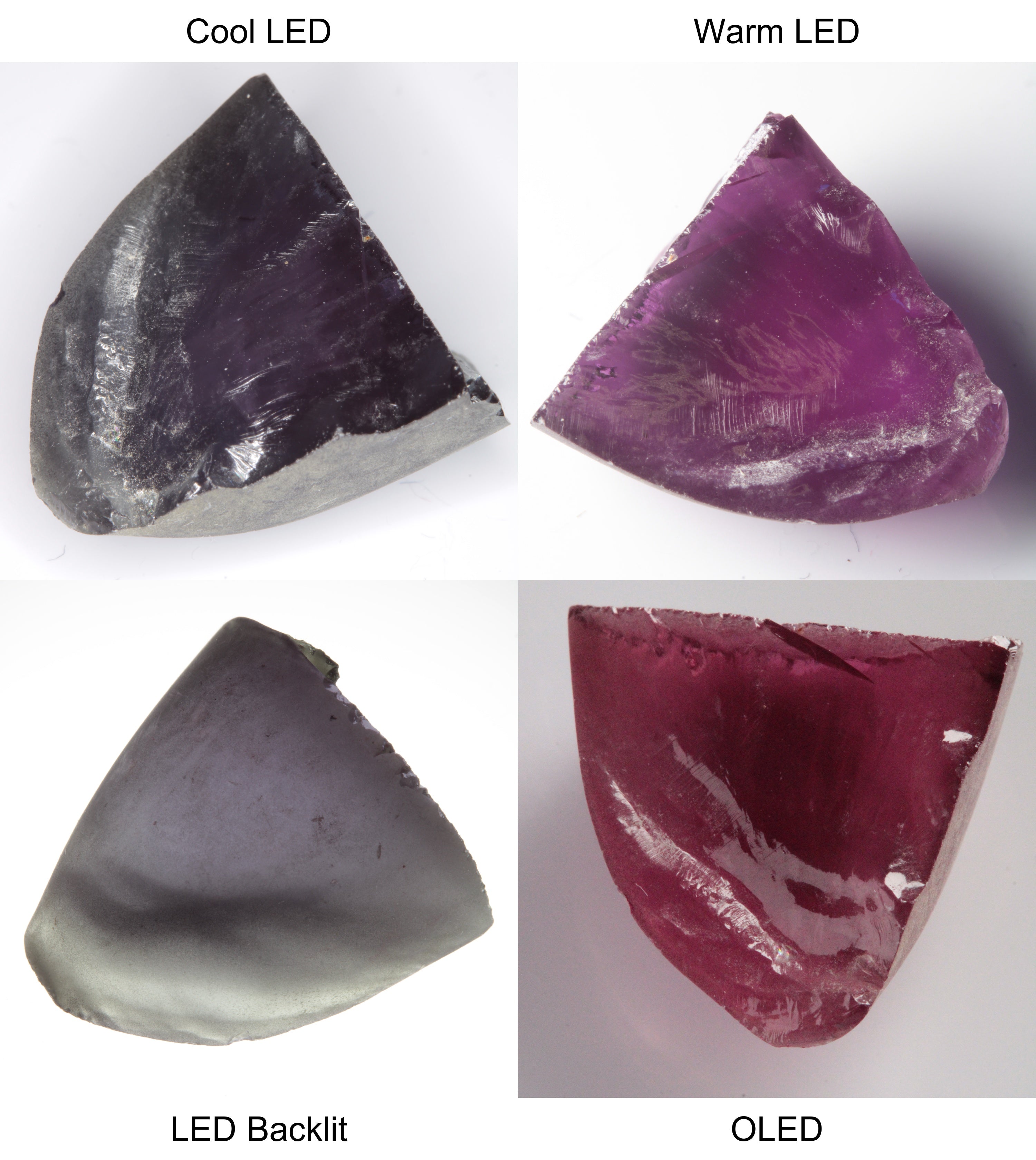 Purple/Pink Color Change Semicone Shaped Sapphire Rough