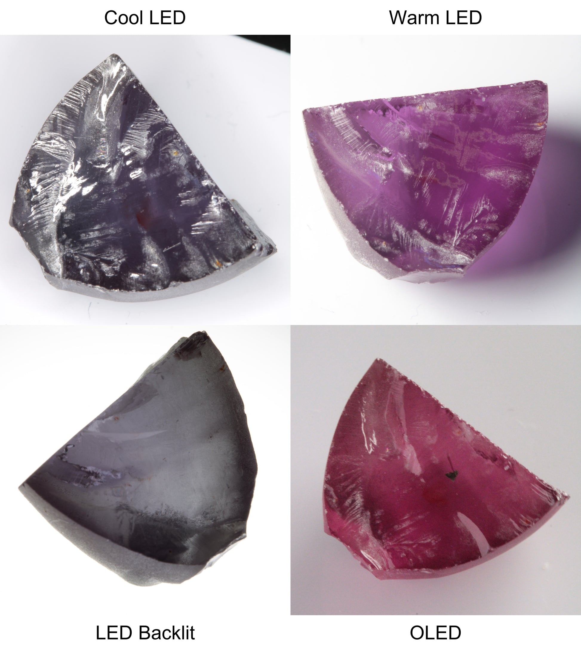 Purple/Pink Color Change Semicone Shaped Sapphire Rough