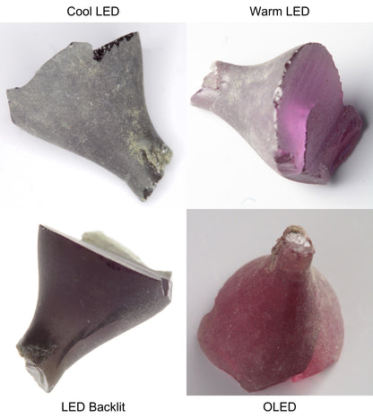 Purple/Pink Color Change Half Cone End w/ seed Shaped Sapphire Rough