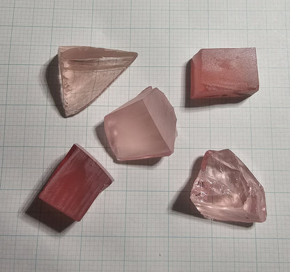 Titanium Laser Sapphire Facet Rough Lab Created Crystals