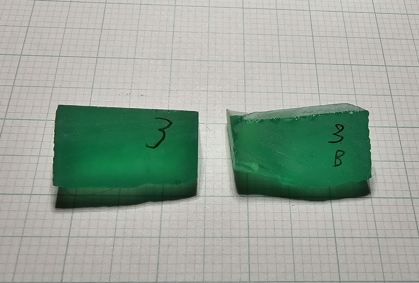 Vivid Green Laser Garnet Facet Rough, Vanadium YAG