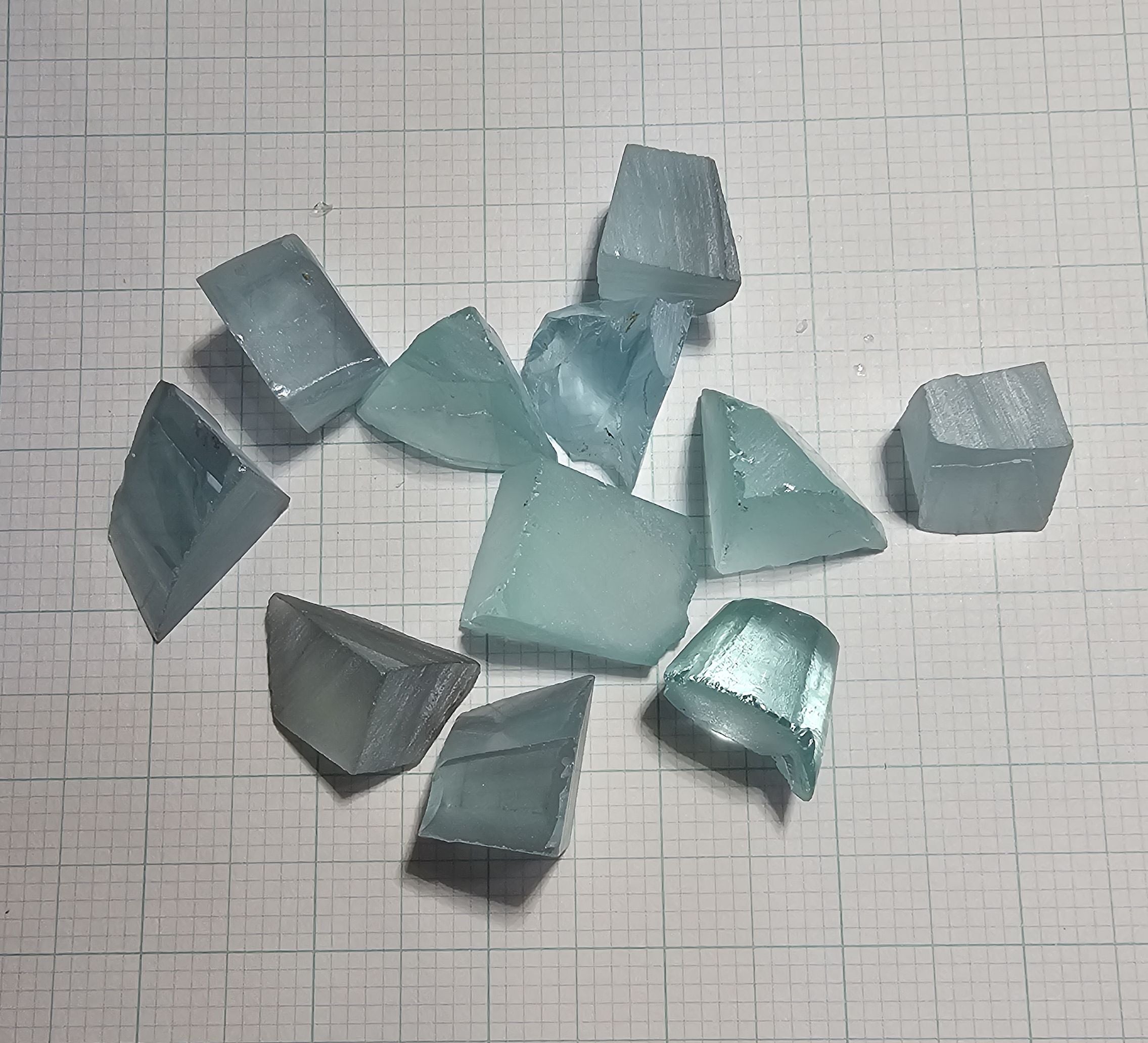 Light Blue Laser Garnet Facet Rough, Yb YAG